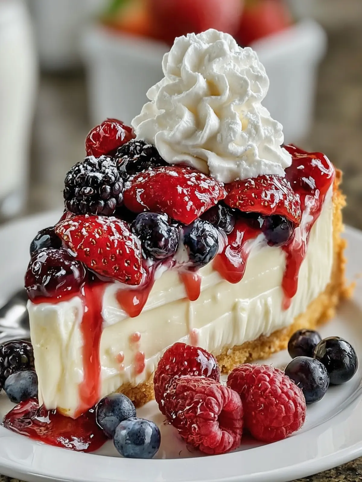 Mixed Berry Cheesecake Slice First Image