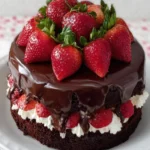 Decadent Chocolate Strawberry Cake First Image