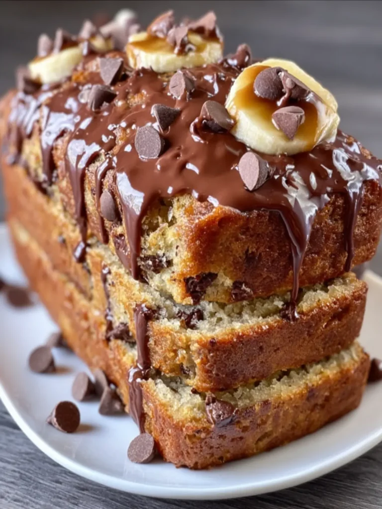 Decadent Chocolate Chip Banana Bread First Image