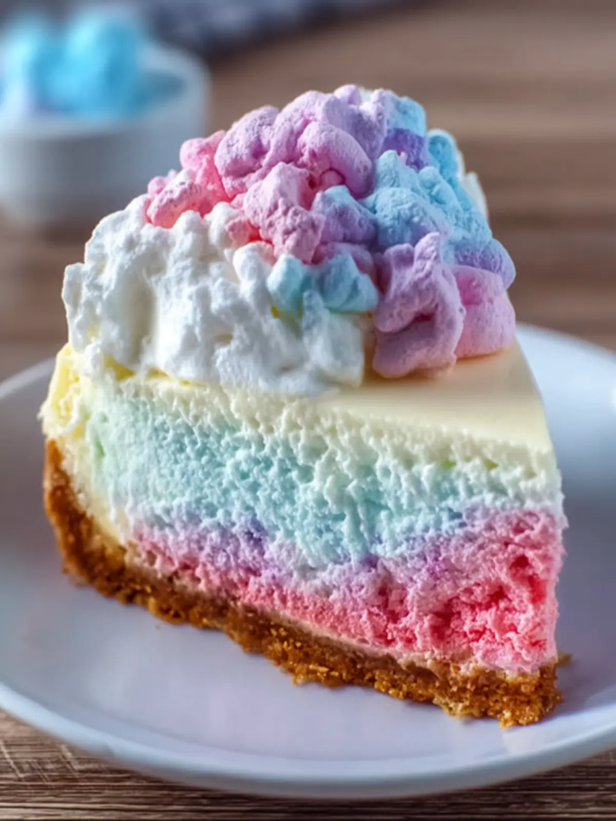 Rainbow Cotton Candy Cheesecake First Image