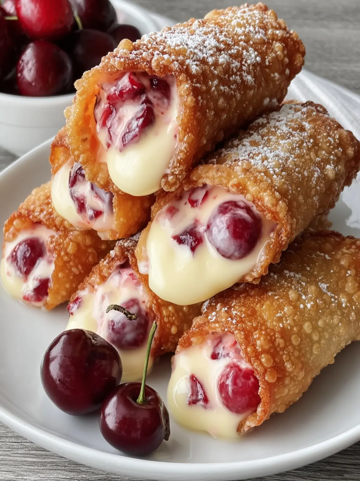 Crispy Cherry Cheesecake Egg Rolls First Image