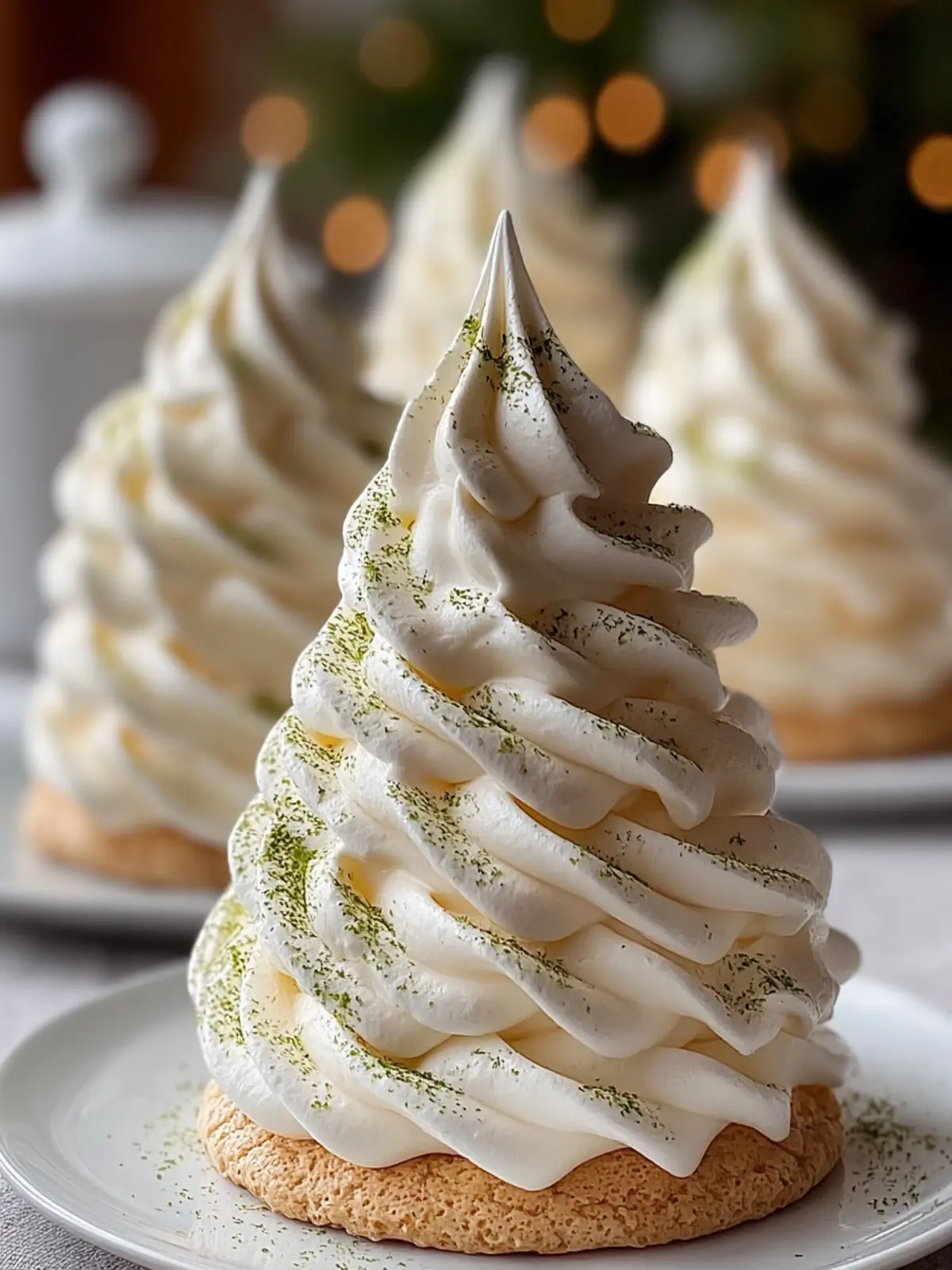 Whipped Meringue Christmas Trees First Image