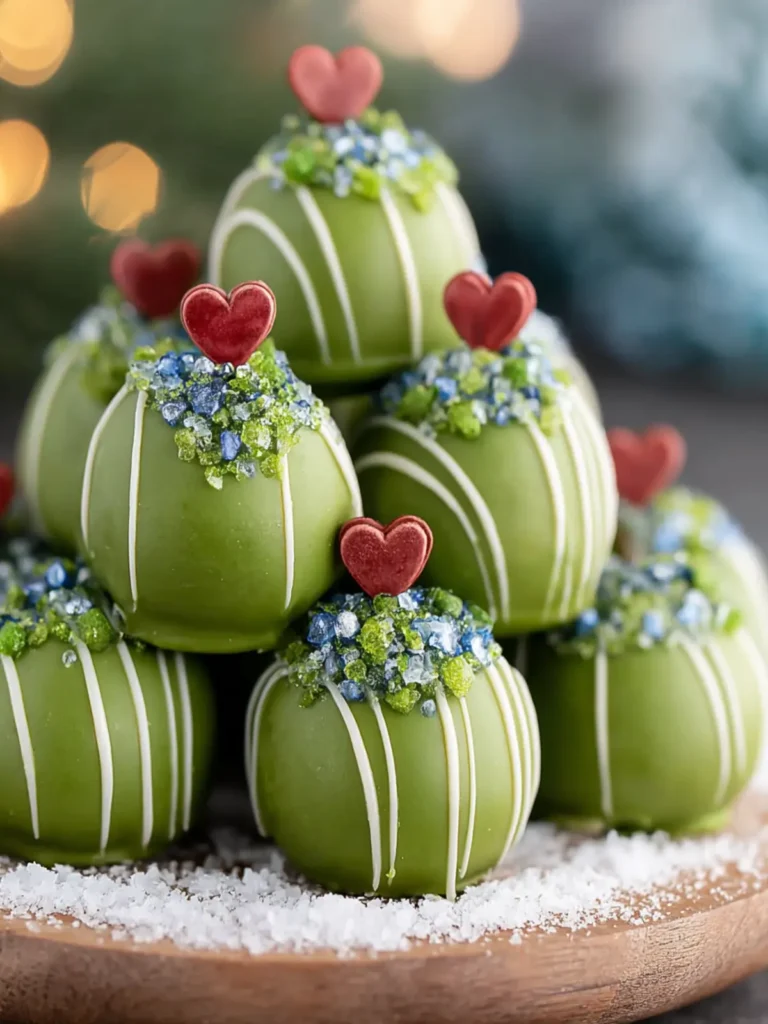 Festive Green Chocolate Truffles First Image