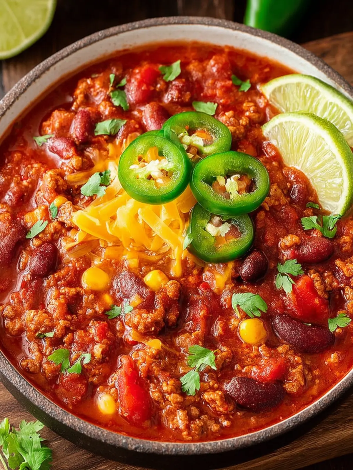 Slow Cooker Ground Turkey Chili First Image