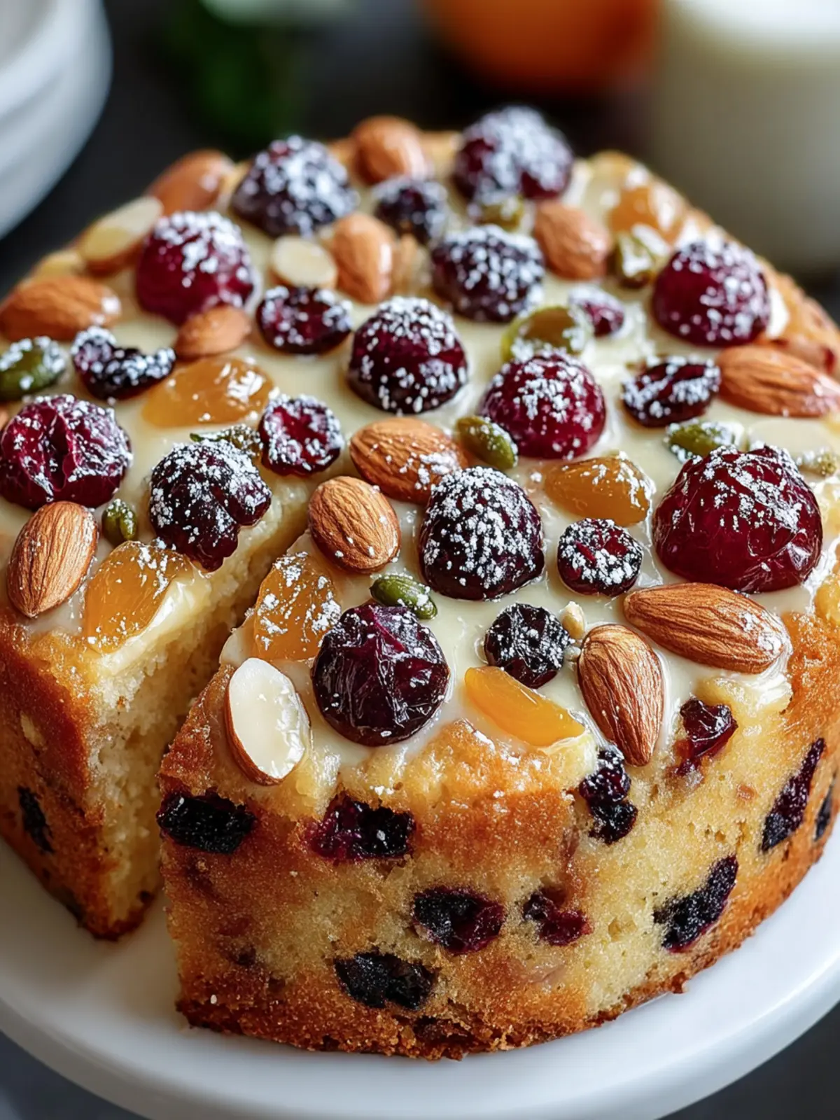Festive Almond Fruit Cake First Image