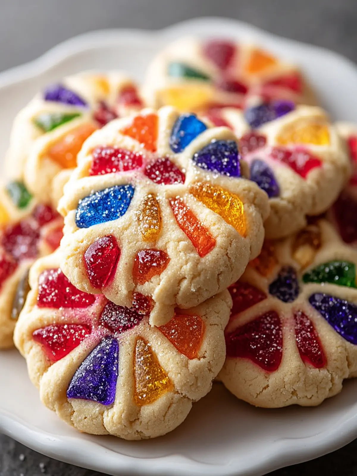 Colorful Stained Glass Cookies Recipe First Image