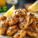 Lemon Garlic Chicken Bites Recipe First Image