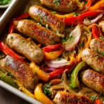 Sheet Pan Sausage & Peppers First Image