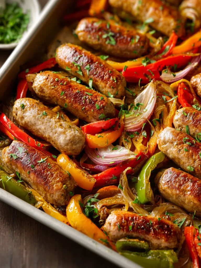 Sheet Pan Sausage & Peppers First Image
