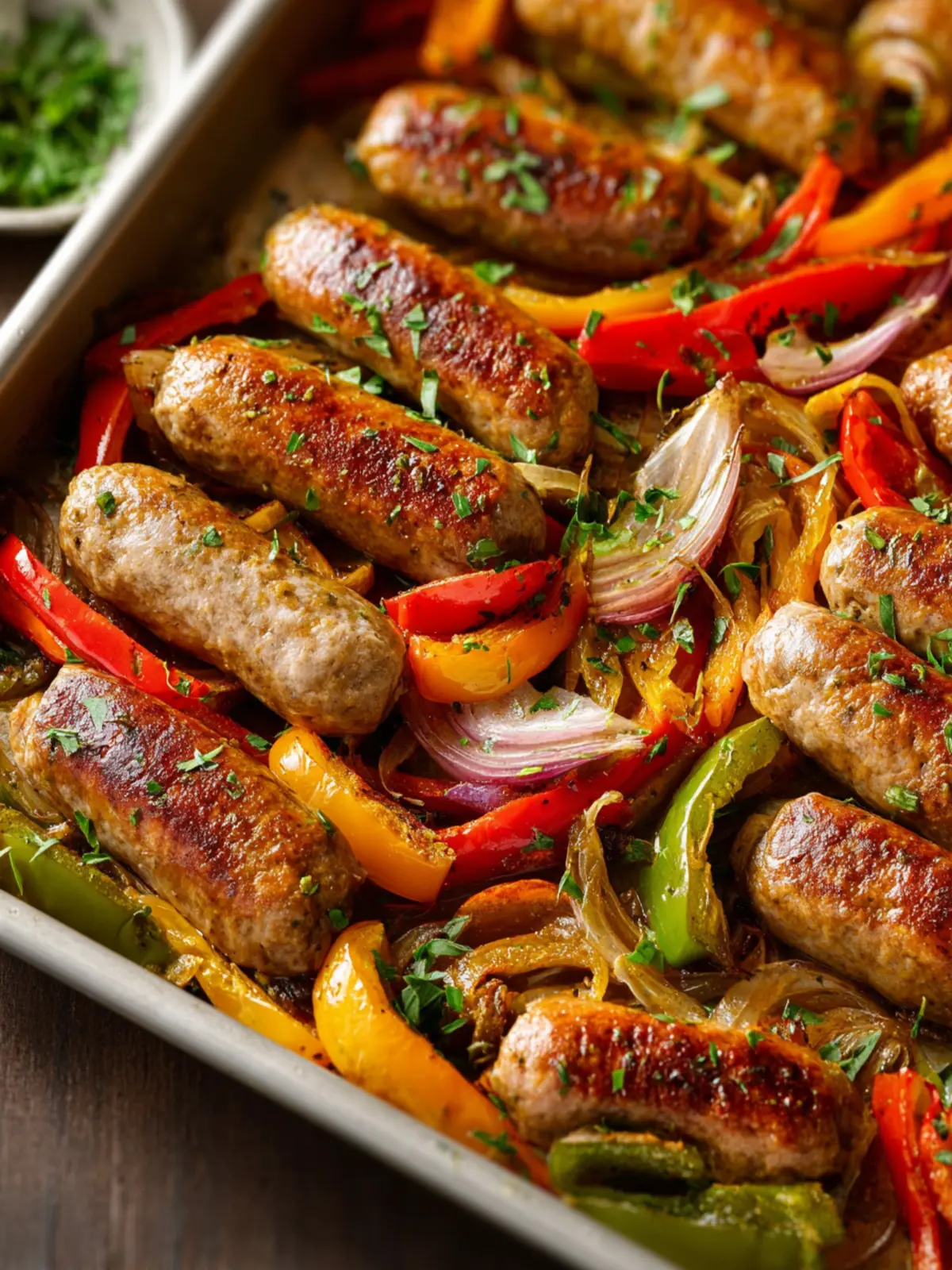 Sheet Pan Sausage & Peppers First Image