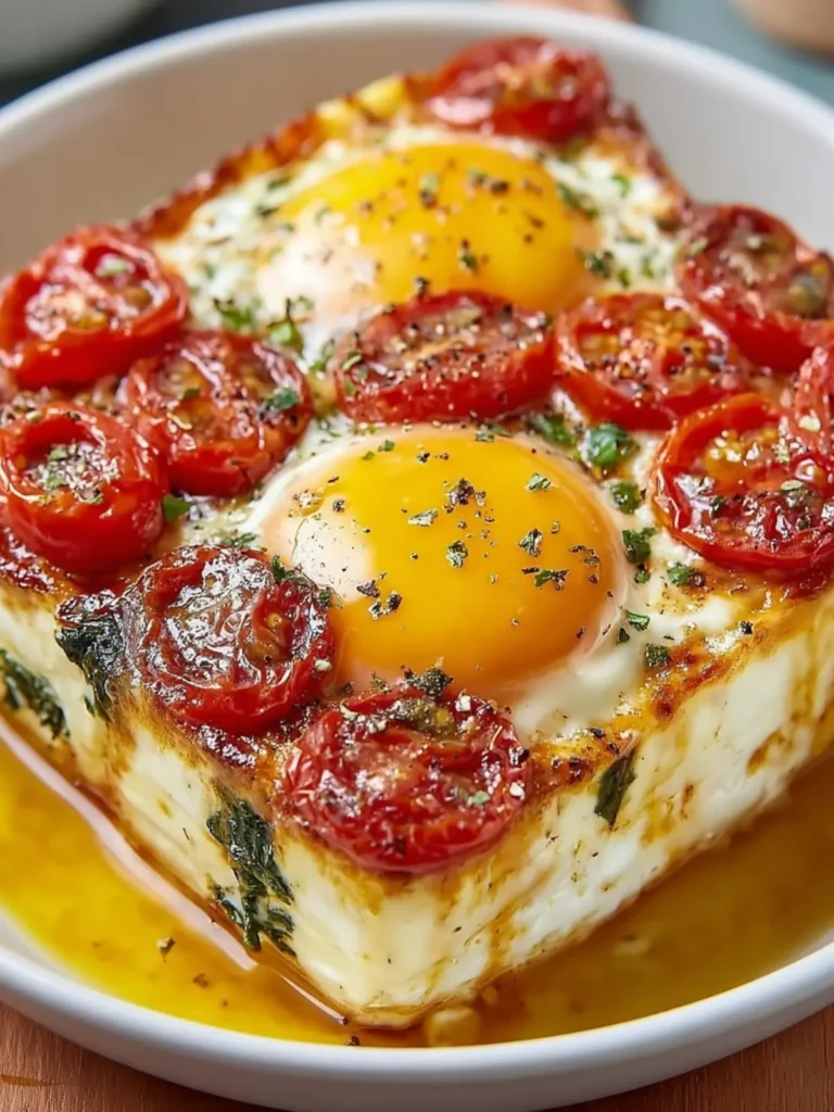 Mediterranean Baked Feta Eggs First Image