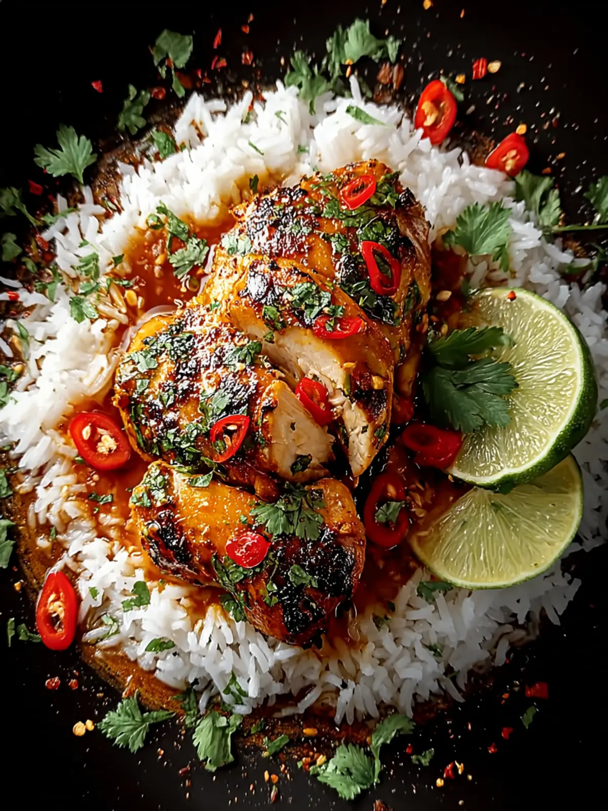 Spicy Maple Chicken & Coconut Rice: Sweet Meets Heat Delight First Image