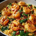Irresistible 25-Minute Shrimp and Spinach Orzo Skillet First Image