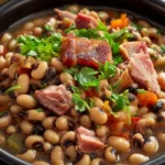 Savory Crock Pot Southern Black-Eyed Peas With Ham Hock First Image