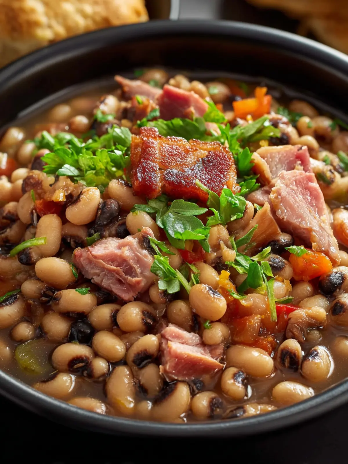 Savory Crock Pot Southern Black-Eyed Peas With Ham Hock First Image