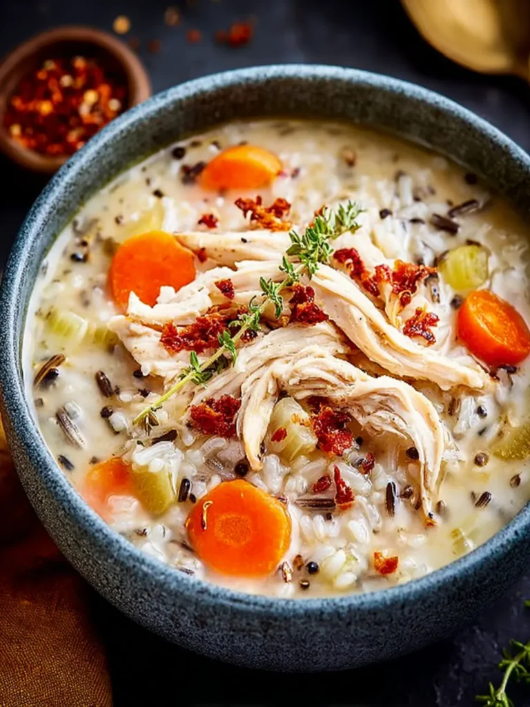 Crock Pot Chicken and Wild Rice Soup First Image