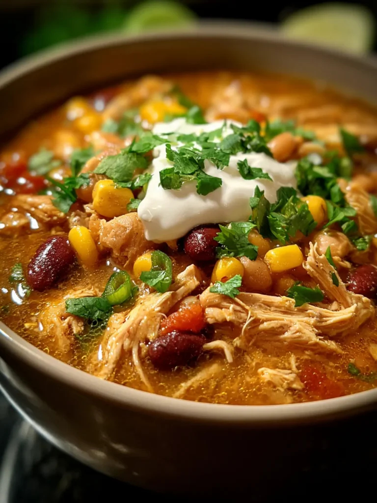 Crockpot Cream Cheese Chicken Chili First Image