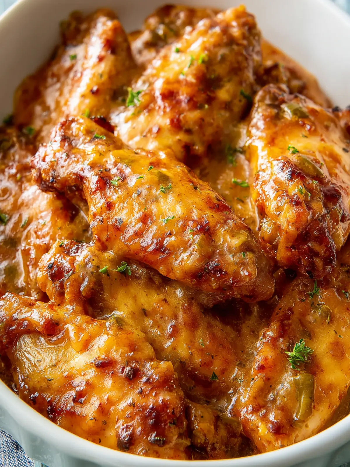 Smothered Chicken Wings Recipe First Image