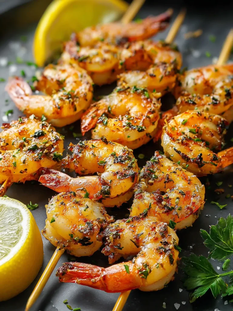 Irresistible Garlic Butter Shrimp Skewers Recipe First Image