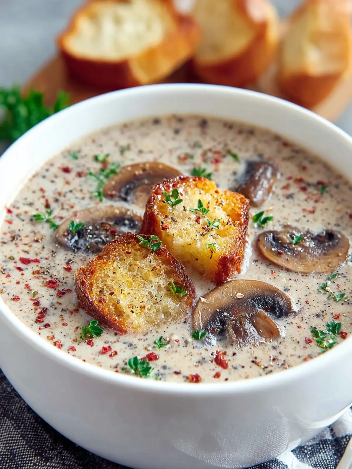 Creamy Mushroom Brie Soup: A Cozy Delight for Dinner First Image