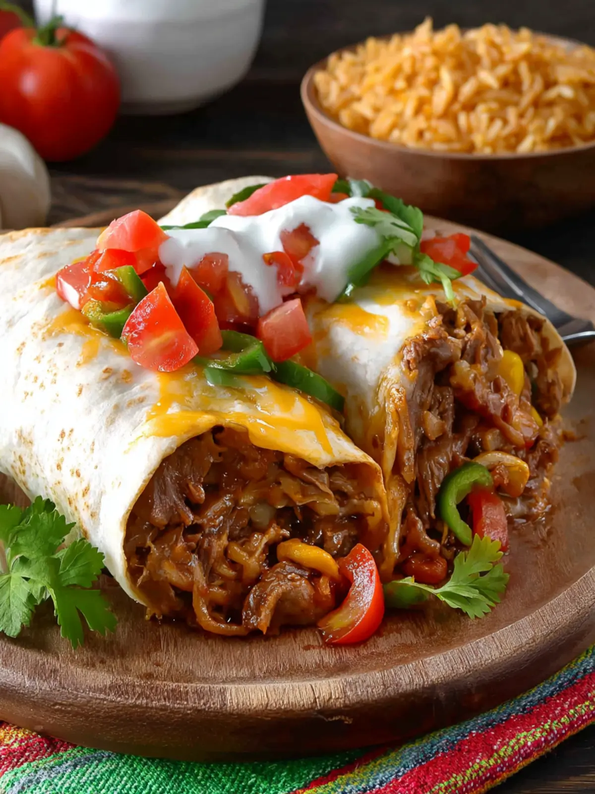 Slow Cooker Beef Burritos First Image
