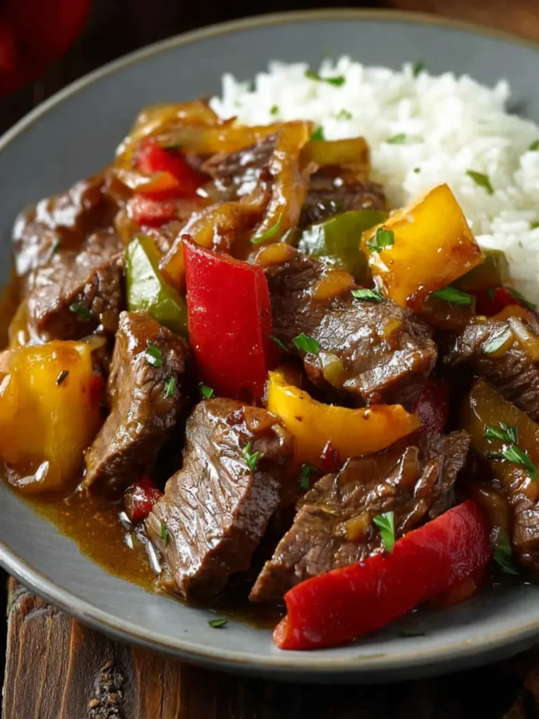 Slow Cooker Pepper Steak First Image