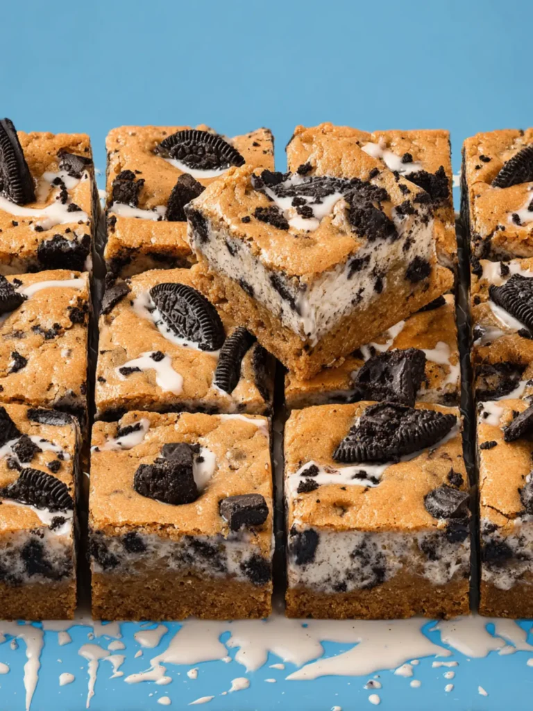 Oreo Cookies n’ Cream Blondie Bars First Image