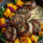 Butternut Squash & Garlic Herb Steak Bowls First Image