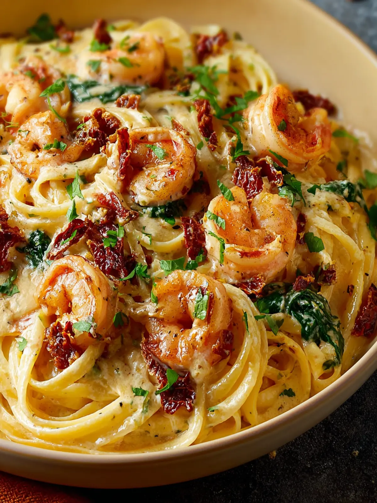 Creamy Sun-Dried Tomato Shrimp Pasta First Image
