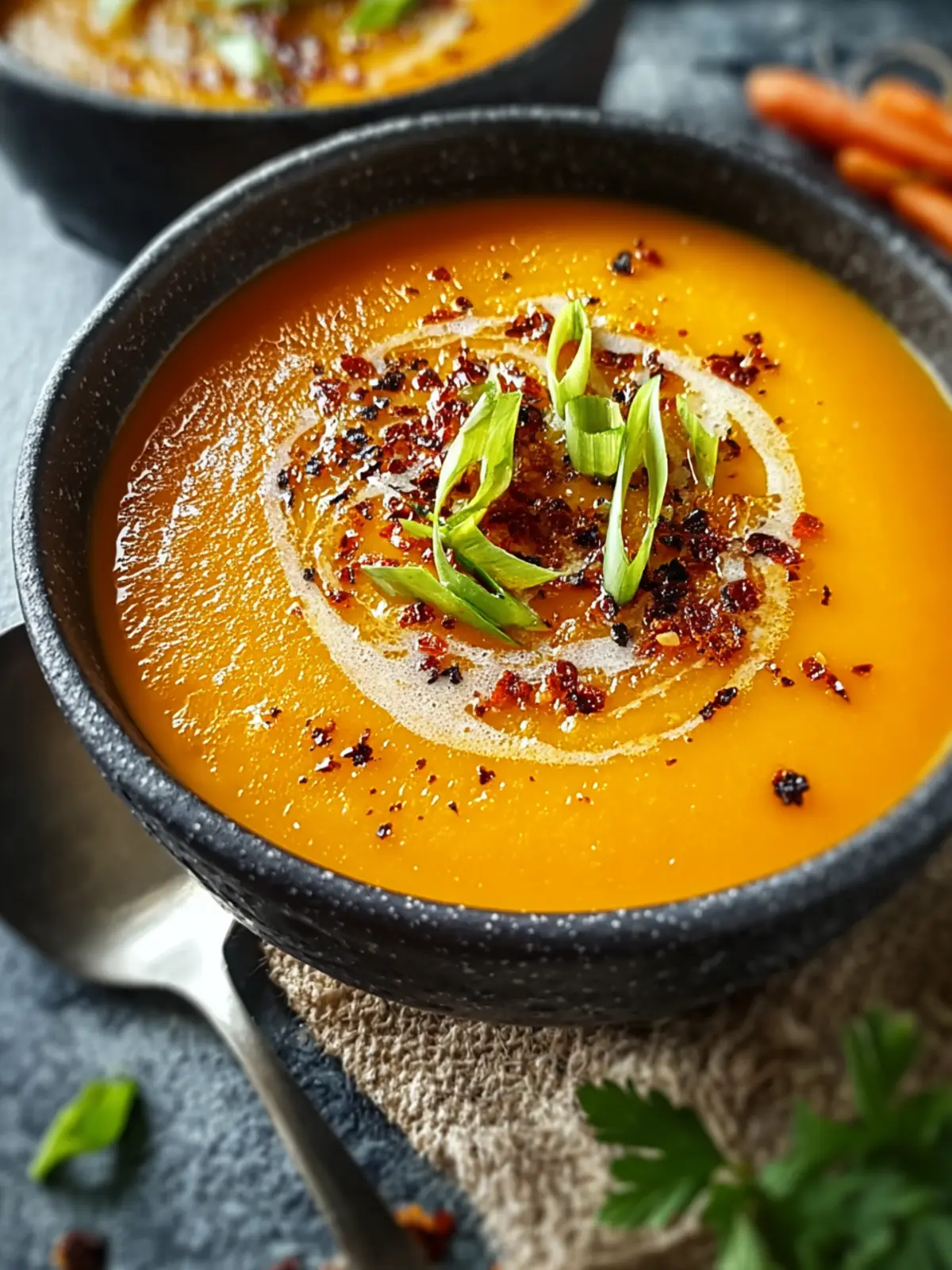 Spicy Miso Carrot Soup for a Cozy, Healthy Night In First Image