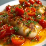Cod Fillets with Cherry Tomato Sauce First Image