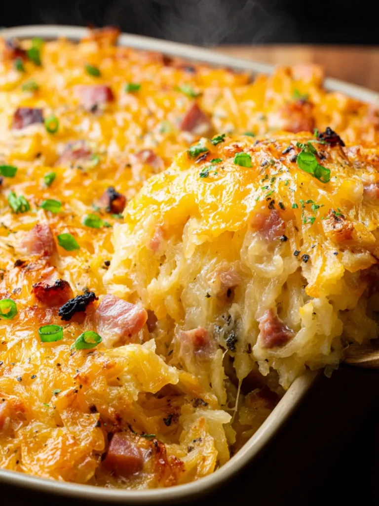 Cheesy Ham and Hash Brown Casserole First Image
