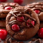 Chocolate Cherry Cookies First Image