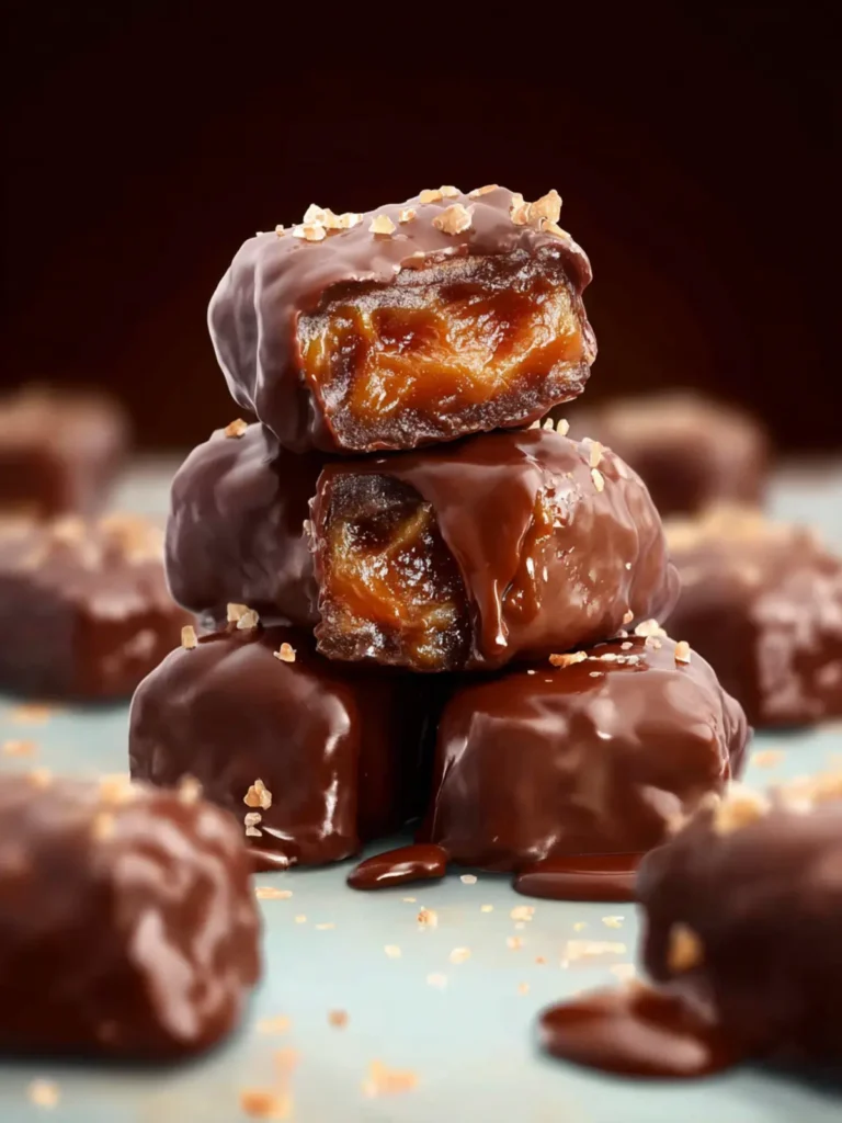 Chocolate Dipped Date Caramels First Image