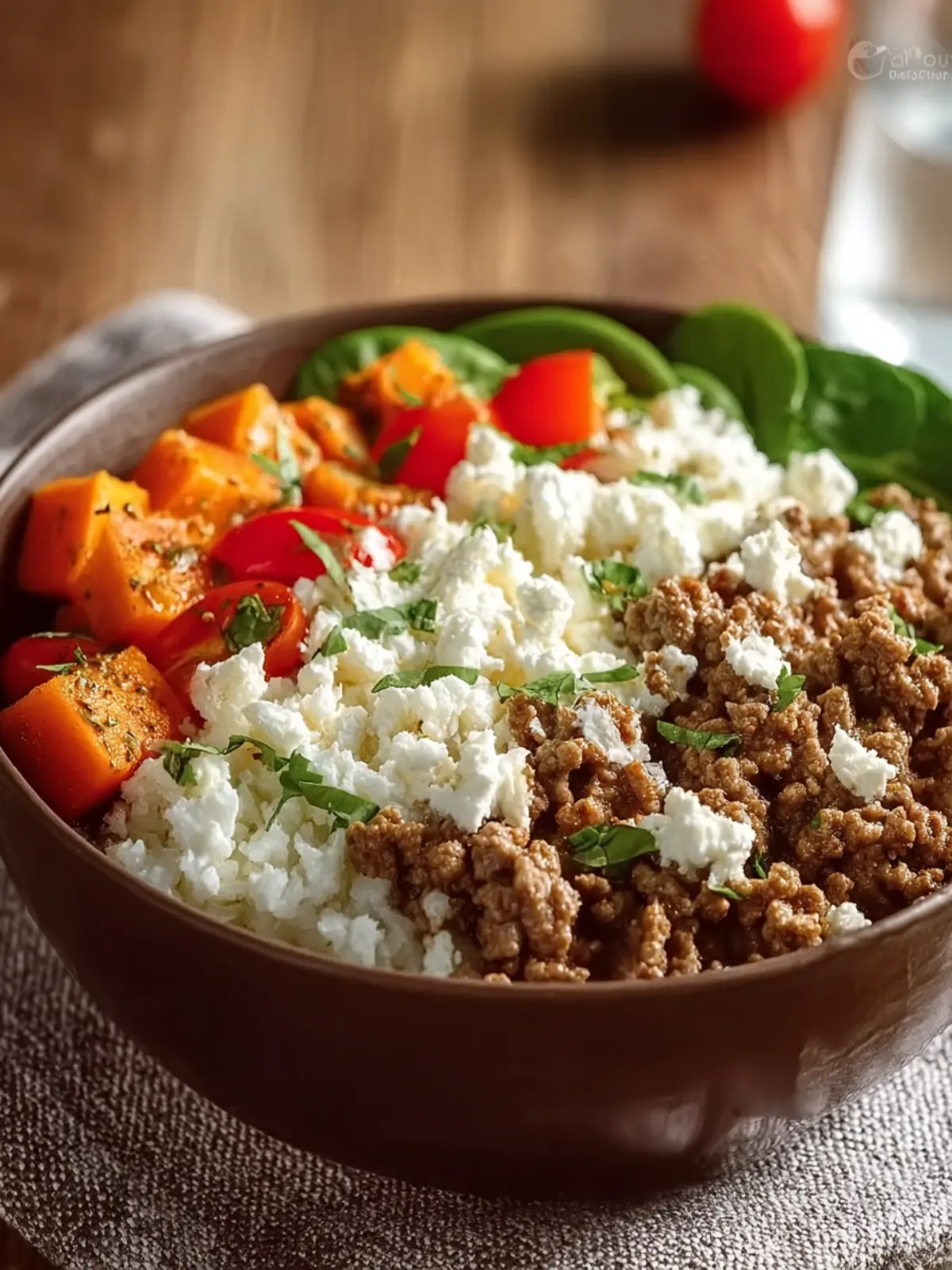 Gluten-Free High Protein Cottage Cheese Ground Beef Bowl First Image