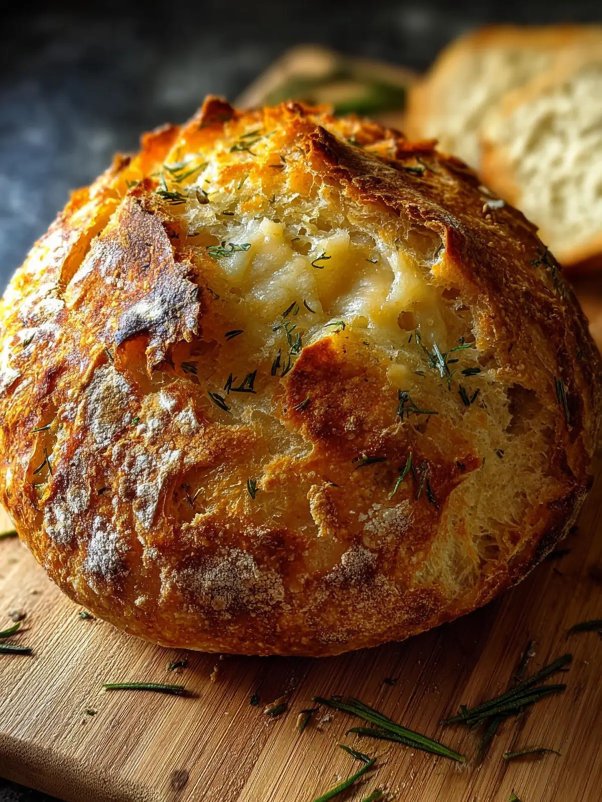 No-Knead Dill Gouda Artisan Bread: Easy, Flavor-Packed Delight