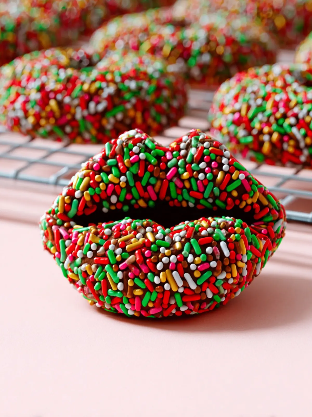 Chocolate Sprinkle Kiss Cookies First Image