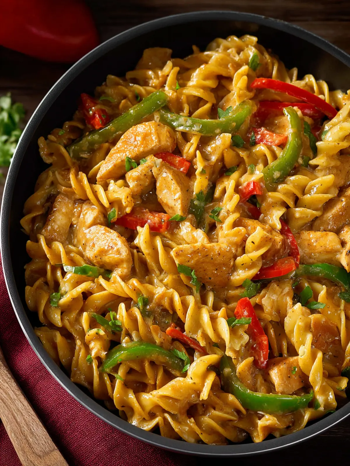 Creamy Chicken Fajita Pasta First Image