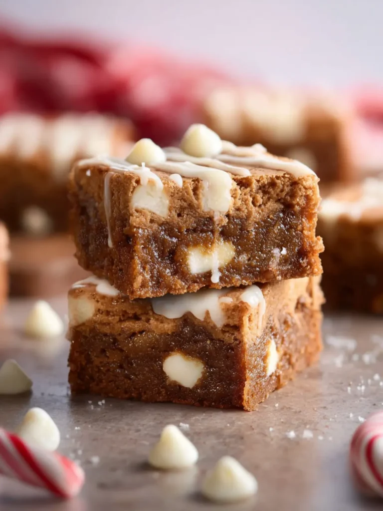 Gingerbread White Chocolate Blondies First Image