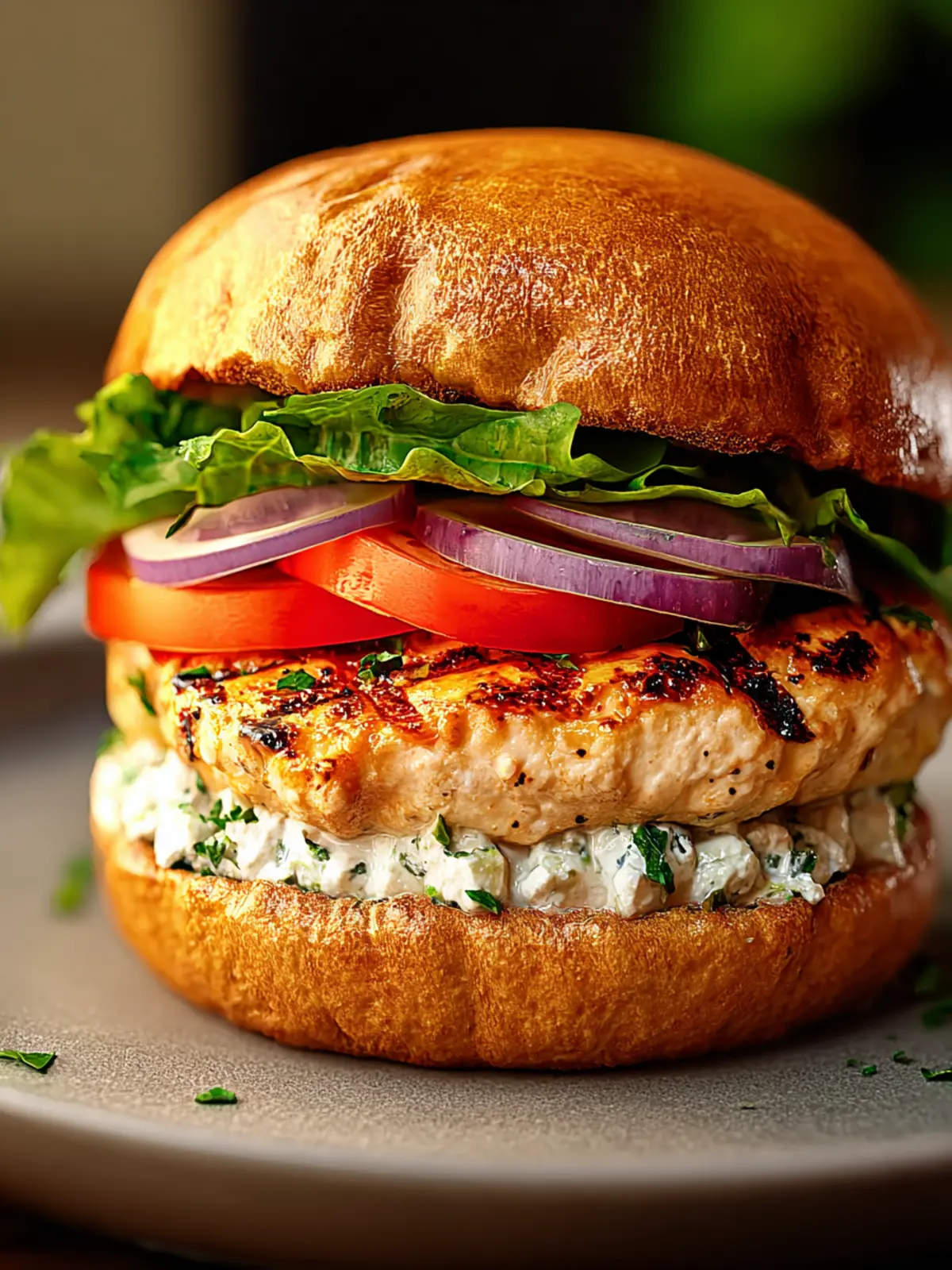 Greek Chicken Burger First Image