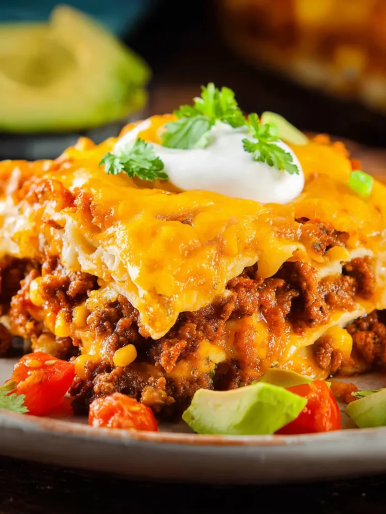 Ground Beef Enchilada Casserole First Image