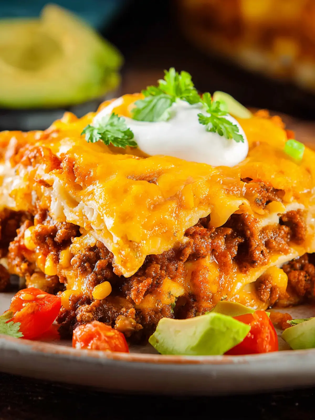 Ground Beef Enchilada Casserole First Image