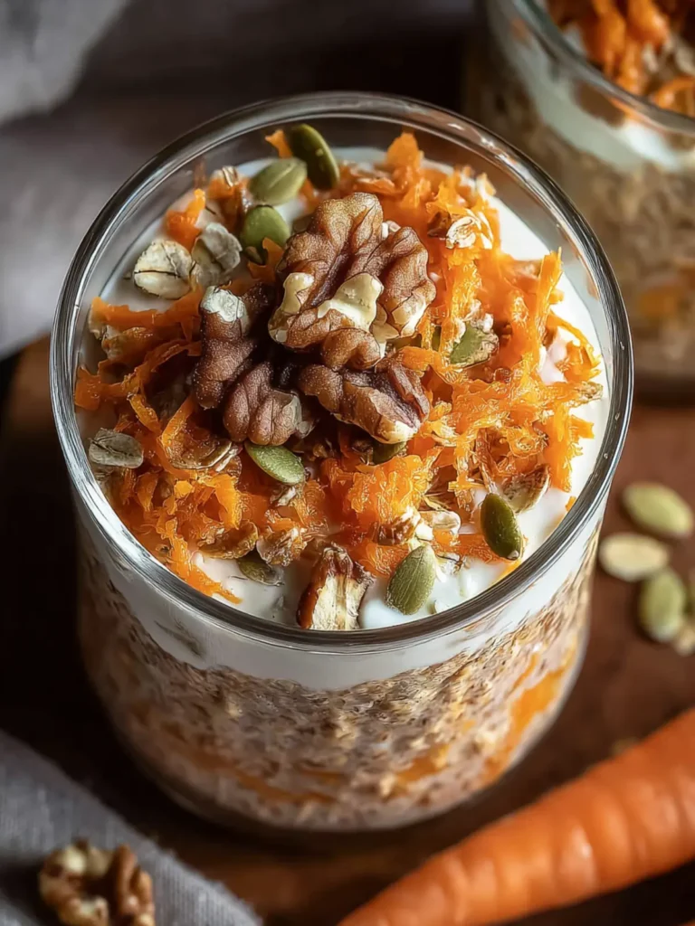 Healthy Carrot Cake Overnight Oats, Easy Recipe First Image