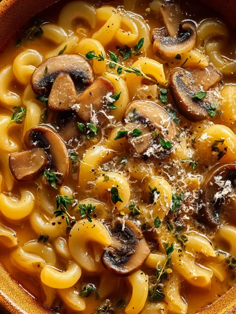 Mushroom Pasta Soup First Image