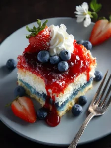 Red White Blue Poke Cake First Image